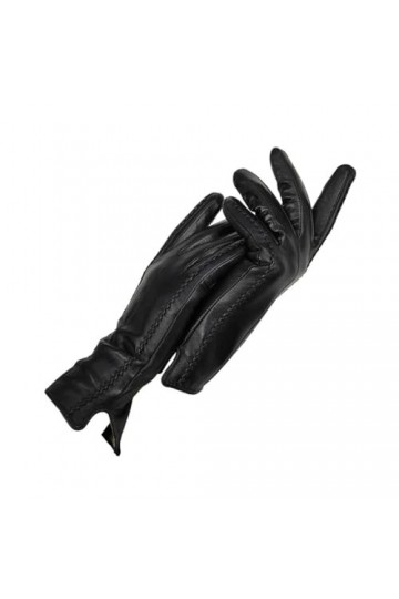 Pulcykp Gants en cuir pour femme Hiver Automne Mode Chaud Gants en cuir, 1, 8 1/2