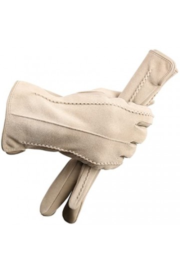 Gants en cuir pour femmes, gants dhiver chauds en peau de mouton pour femme, bleu marine, 6.5