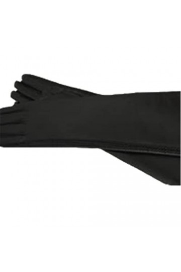 Gants dhiver en cuir tendance pour femmes Moufles en peau de mouton pour femmes Coudières protège-bras Noir XL