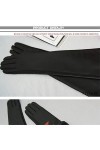 Gants dhiver en cuir tendance pour femmes Moufles en peau de mouton pour femmes Coudières protège-bras Noir XL