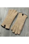 qidongshimaohuacegongqiyouxiangongsi Gants dhiver Gants tricotés pour femme avec écran tactile double peau et gants chauds e