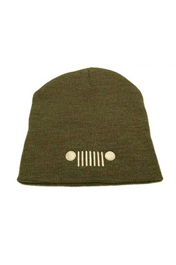 Jeep Pro Rib Tompkin Bonnet tricoté pour homme ou femme Vert militaire