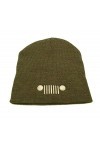 Jeep Pro Rib Tompkin Bonnet tricoté pour homme ou femme Vert militaire