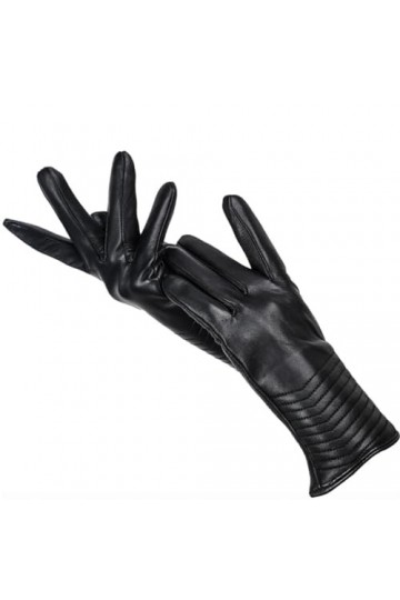 Gants dhiver en cuir synthétique pour femme, doublure solide, gants de conduite chauds, 7022, 7
