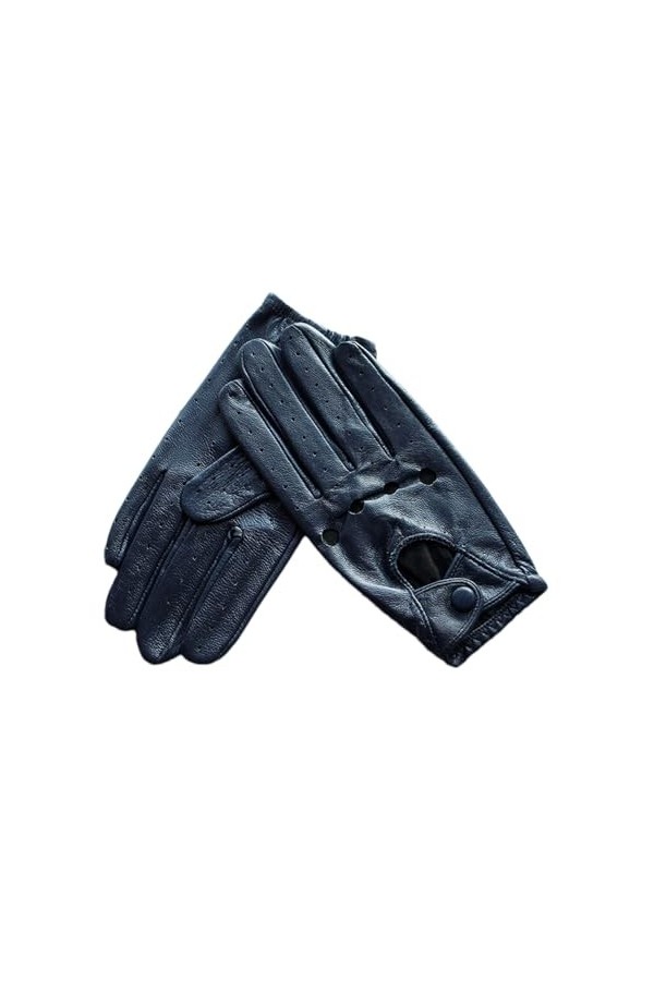 HEAITHpool Gants en cuir pour femme - Une couche fine - Non doublés - Style creux - Pour équitation en plein air - Conduite -