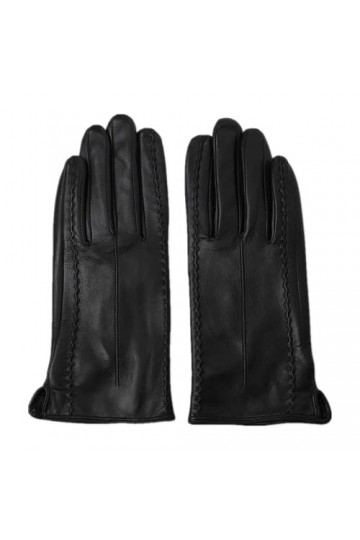 Gants Pour Femmes Gants En Cuir Pour Écran Tactile Dames Hiver Et Gants De Conduite Chauds En Velours Noir M
