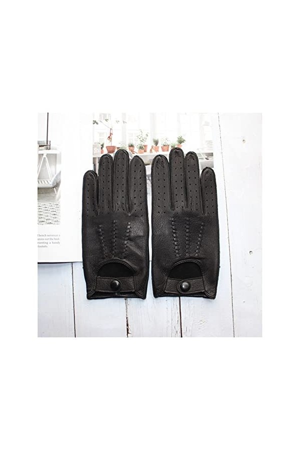 TGRTY Gants dhiver pour femme - En peau de cerf - Pour homme - Fin - Sans peau - Tendance - Printemps et été - Automne - Con