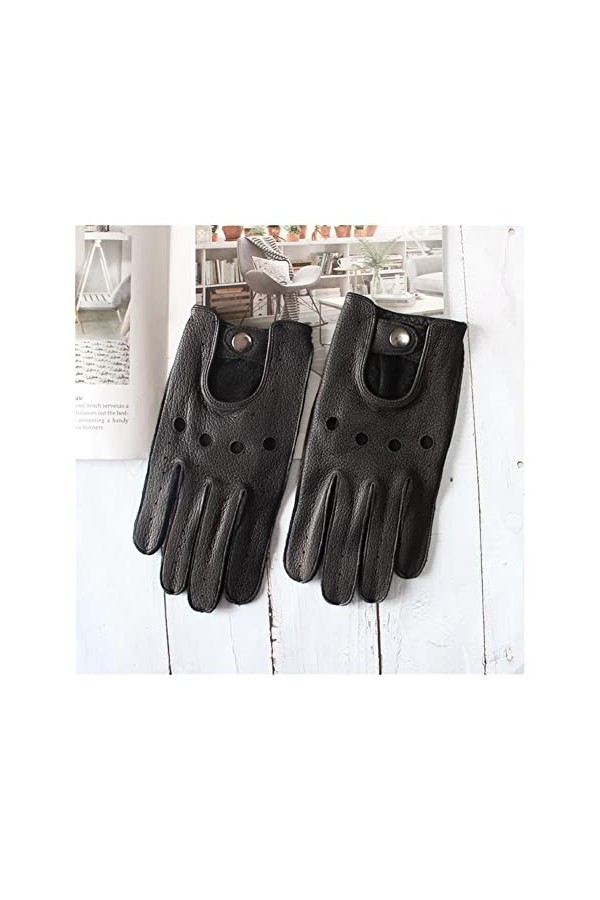 TGRTY Gants dhiver pour femme - En peau de cerf - Pour homme - Fin - Sans peau - Tendance - Printemps et été - Automne - Con