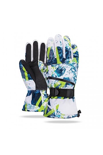 Gants Gants de ski thermaux Hommes Femmes Winter Molleton Imperméable Chaud Snowboard Snowboard Gants de neige 3 doigts for S