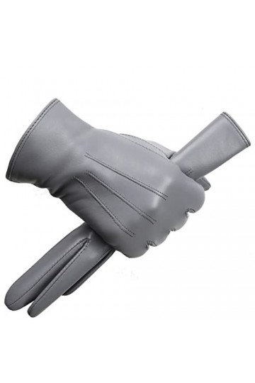 Gants pour femmes en peau de mouton multicolore tendance, gants chauds en cuir pour femmes, gants dhiver doux et confortable