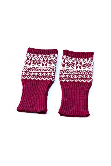 mitaines sans doigts en tricot rouge gants sans doigts mitaines en laine pour femmes mitaines en laine pour hommes chauffe-ma
