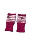 mitaines sans doigts en tricot rouge gants sans doigts mitaines en laine pour femmes mitaines en laine pour hommes chauffe-ma