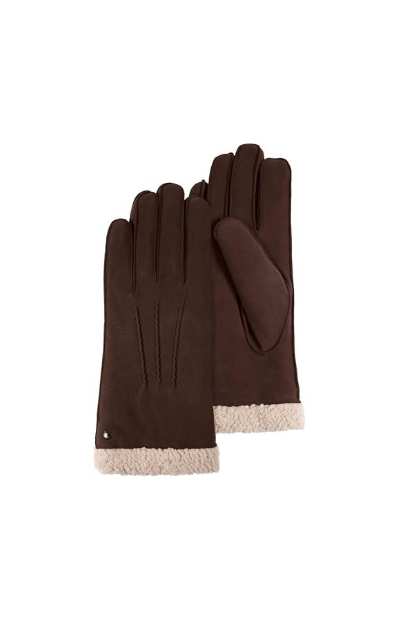 Gants cuir femme - Marron - Taille Medium