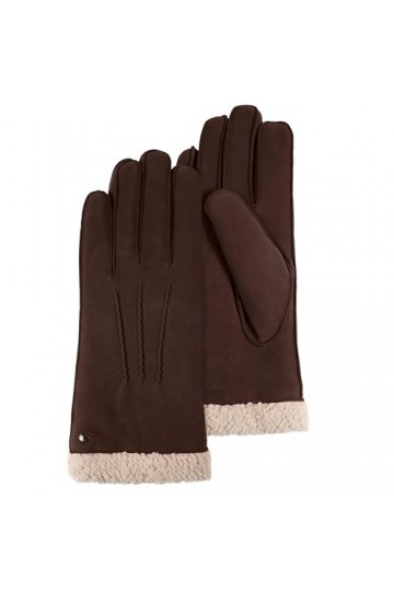Gants cuir femme - Marron - Taille Medium