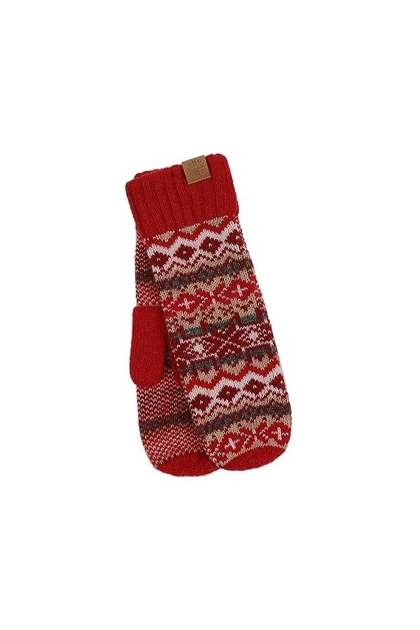 ICEWEAR Skrúður moufles en mélange de laine nordiques Rose foncé, S-M 