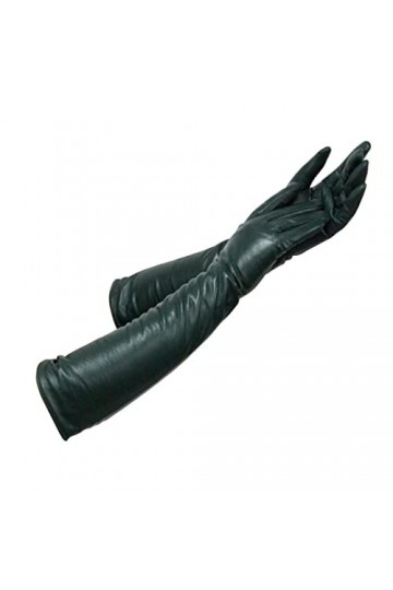 Gants dhiver en peau de mouton pour femme - Moufles en cuir pour femme - Manches longues, G, 36