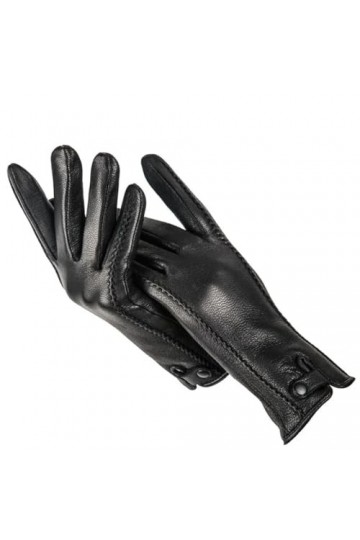Dninmim Gants en cuir chauds et confortables pour femme, gants dhiver solides et décontractés polyvalents, standard, 9