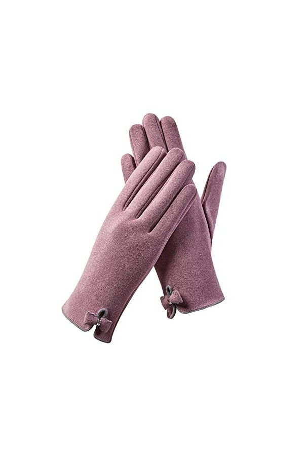 Gants en cuir sans doigts for femme Gants chauds for femme Color : Purple, Size : Einheitsgr��e 