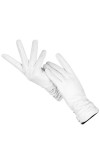 Dcvmvmn Gants blancs confortables en cuir pour femme - Gants dhiver chauds et froids, blanc, 8.5