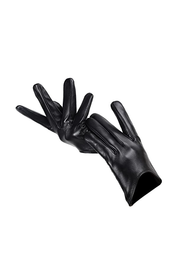 Gants en peau de mouton tendance pour femme - Gants dhiver pour garder au chaud