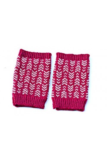 mitaines rouges, gants sans doigts, chauffe-mains fair isle, chauffe-poignets en tricot, mitaines en laine mitaines dautomne