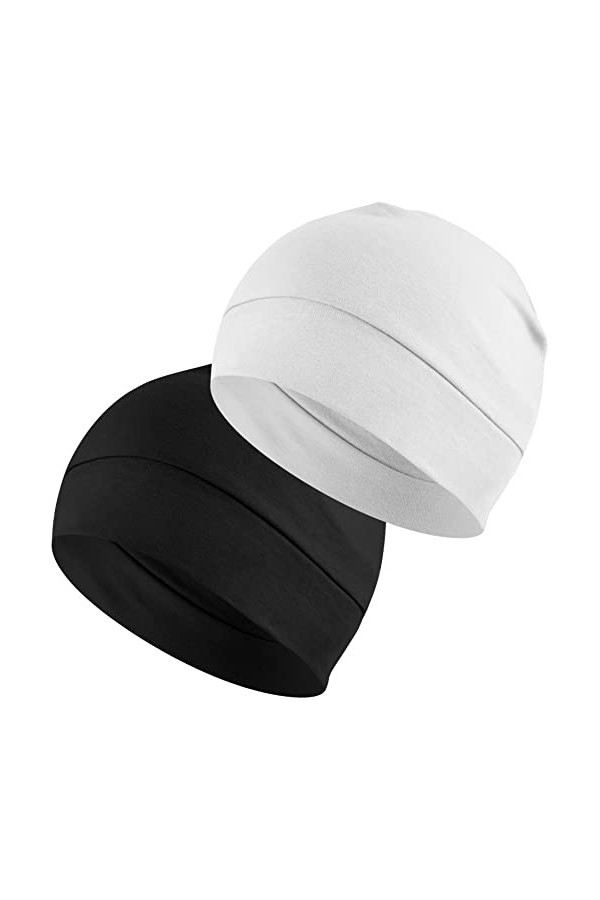 EINSKEY Bonnet de Nuit Homme Femme Coton Respirant Skull Cap pour Sport, Chimio, Cancer, Sommeil