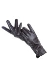 Dndrdhfb Gants en cuir pour femme - Pour écran tactile - Courts - Pour lhiver - Chauds - Pour lextérieur - Moufles classiqu