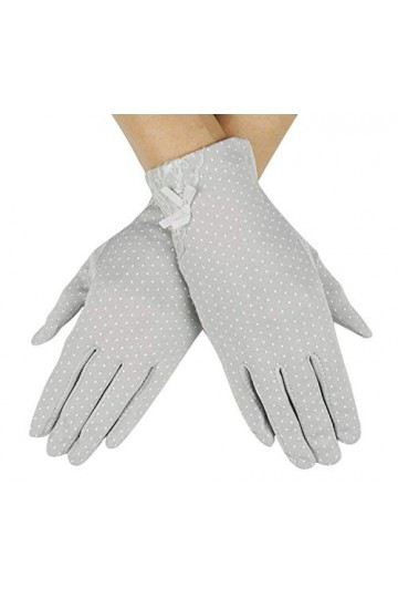 Lovful Gants de conduite antidérapants en coton pour femme Protection UV Gris Taille unique