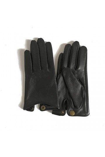 OPYTR Gants dhiver La moitié Palm Gant de Conduite Mode Vraie véritable chèvre Gants en Cuir Femmes Mode moufles Cuir vérita