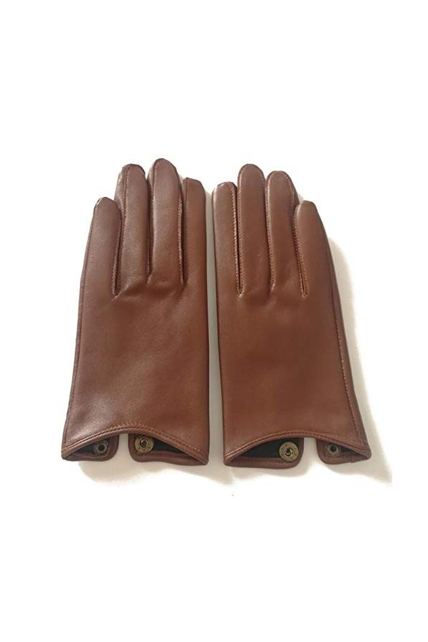OPYTR Gants dhiver La moitié Palm Gant de Conduite Mode Vraie véritable chèvre Gants en Cuir Femmes Mode moufles Cuir vérita
