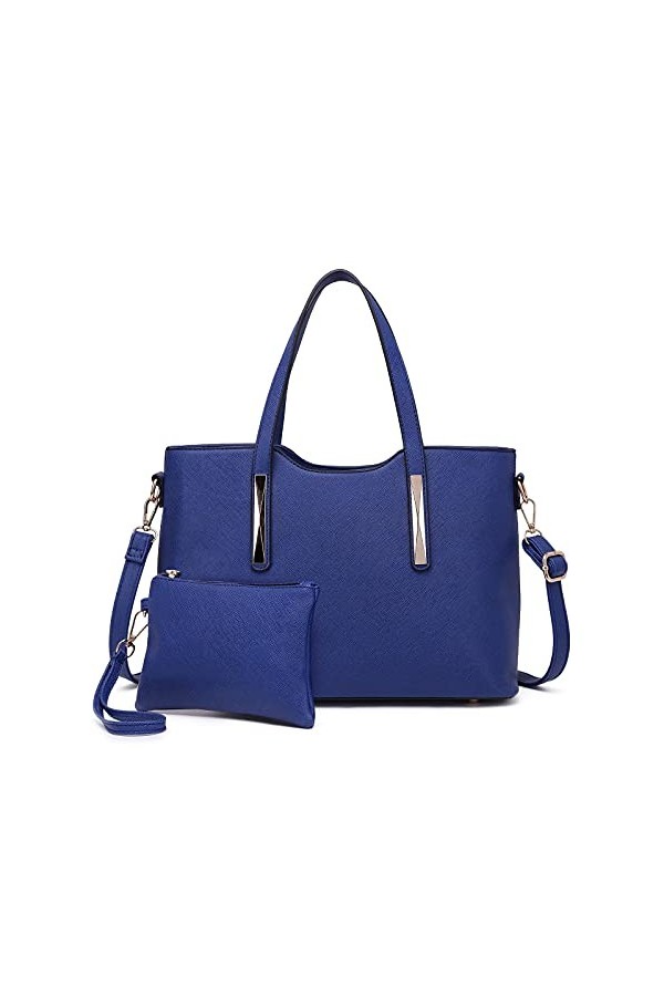 Miss Lulu Sac à Main Femme de 3 en 1 Sac Bandoulière avec Pochette Cabas Femme en Cuir Synthétique