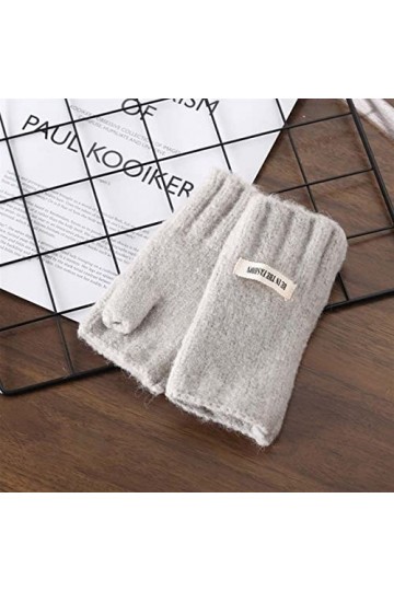 LZQPEARL 1Pair Hiver Chaud épaississage Gants tricotés Gants sans Doigts à Doigt exposé Gants épais Gants Femmes Mitaines Co