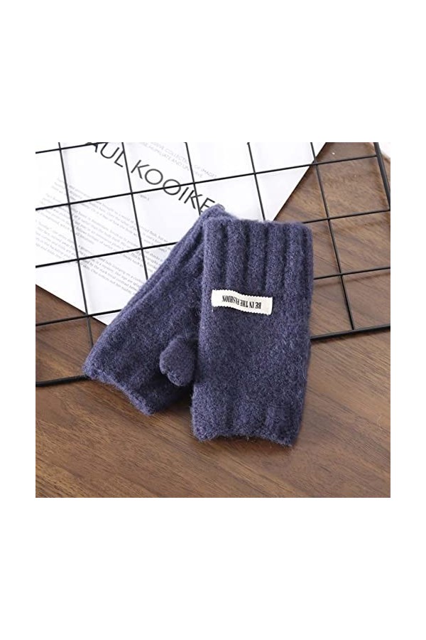 LZQPEARL 1Pair Hiver Chaud épaississage Gants tricotés Gants sans Doigts à Doigt exposé Gants épais Gants Femmes Mitaines Co