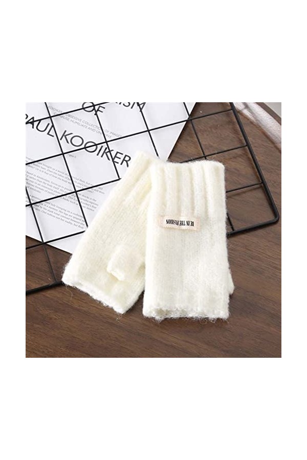 LZQPEARL 1Pair Hiver Chaud épaississage Gants tricotés Gants sans Doigts à Doigt exposé Gants épais Gants Femmes Mitaines Co