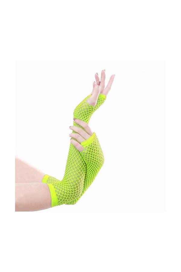 Roytil Gants Longs résille Mode Mitaines de fête for Femmes Mitaines for Femmes Temps Froid chauffé Hiver Color : Yellow, Si