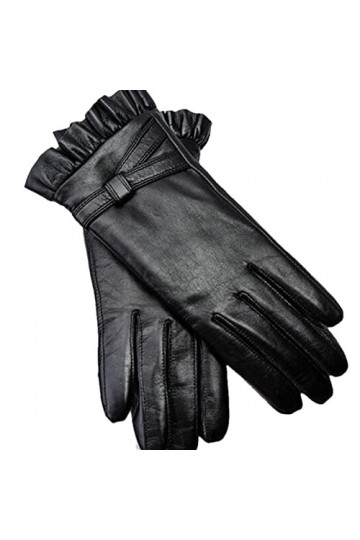 Gants Hiver Femme Gants En Cuir Véritable Épaississement Féminin Garder Au Chaud Gants En Peau De Mouton Gants De Mode Pour F