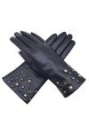 Gants Femme Gants Hiver Dames Poignet Mode Gants En Peau De Mouton Écran Tactile Cuir Sports De Plein Air Équitation Et Condu