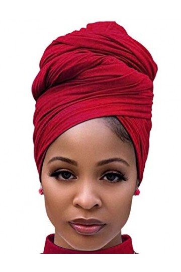 DRESHOW Enveloppement de Cheveux pour Noir Femmes Écharpe Extensible Turban Élastique Écharpe Wrap de Cheveux Longs Turban Do