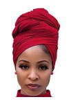 DRESHOW Enveloppement de Cheveux pour Noir Femmes Écharpe Extensible Turban Élastique Écharpe Wrap de Cheveux Longs Turban Do