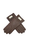 Dcvmvmn Gants tout-en-un en fourrure pour femme - Couleur cuir - Doublure en laine chaude - Gants coupe-vent et froids, Beige