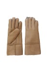 Dcvmvmn Gants tout-en-un en fourrure pour femme - Couleur cuir - Doublure en laine chaude - Gants coupe-vent et froids, Beige