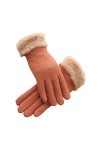Gants dhiver rembourrés en polaire pour femme - Chauds - Pour cyclisme, conduite - Antidérapants - Écran tactile - Bleu fonc