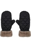 Becksöndergaard Gants Makara Puff Mittens - Moufles matelassées / Gants dhiver doublés pour femmes avec coutures matelassées