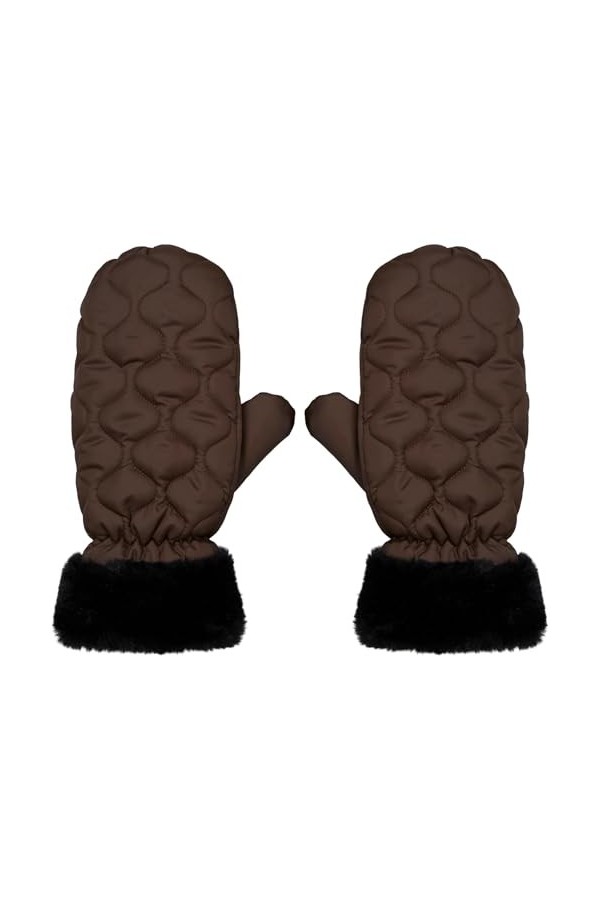 Becksöndergaard Gants Makara Puff Mittens - Moufles matelassées / Gants dhiver doublés pour femmes avec coutures matelassées