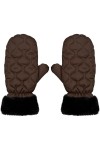 Becksöndergaard Gants Makara Puff Mittens - Moufles matelassées / Gants dhiver doublés pour femmes avec coutures matelassées