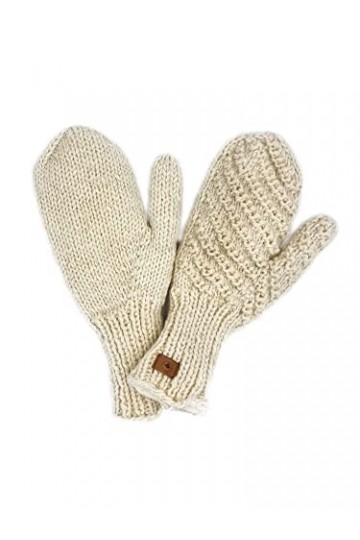 FUZA WOOL OF DENMARK Moufles en Laine dAgneau, blanc cassé, taille unique, doublure en polaire