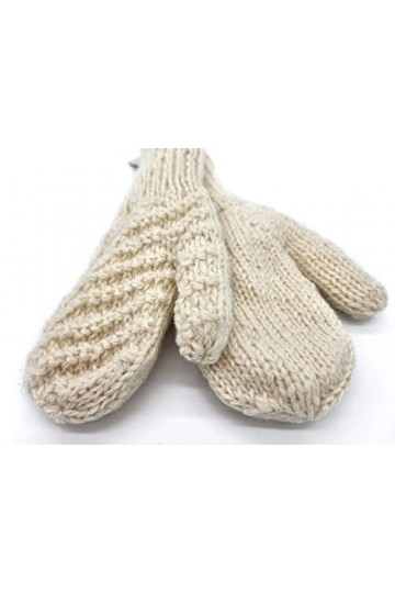 FUZA WOOL OF DENMARK Moufles en Laine dAgneau, blanc cassé, taille unique, doublure en polaire