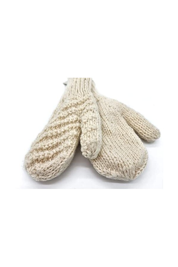 FUZA WOOL OF DENMARK Moufles en Laine dAgneau, blanc cassé, taille unique, doublure en polaire