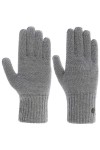 Lierys Gants pour Femme Merino - Made in Italy avec doigts en laine automne-hiver - L/XL gris
