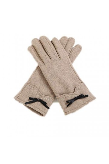 Gants Femme Hiver Chaud Tactile Épaissie Young Styles Écran Conduite Bowknot Couleur Unie En Plein Air Mittens Moufles Color